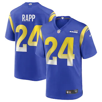 mens nike taylor rapp royal los angeles rams game jersey